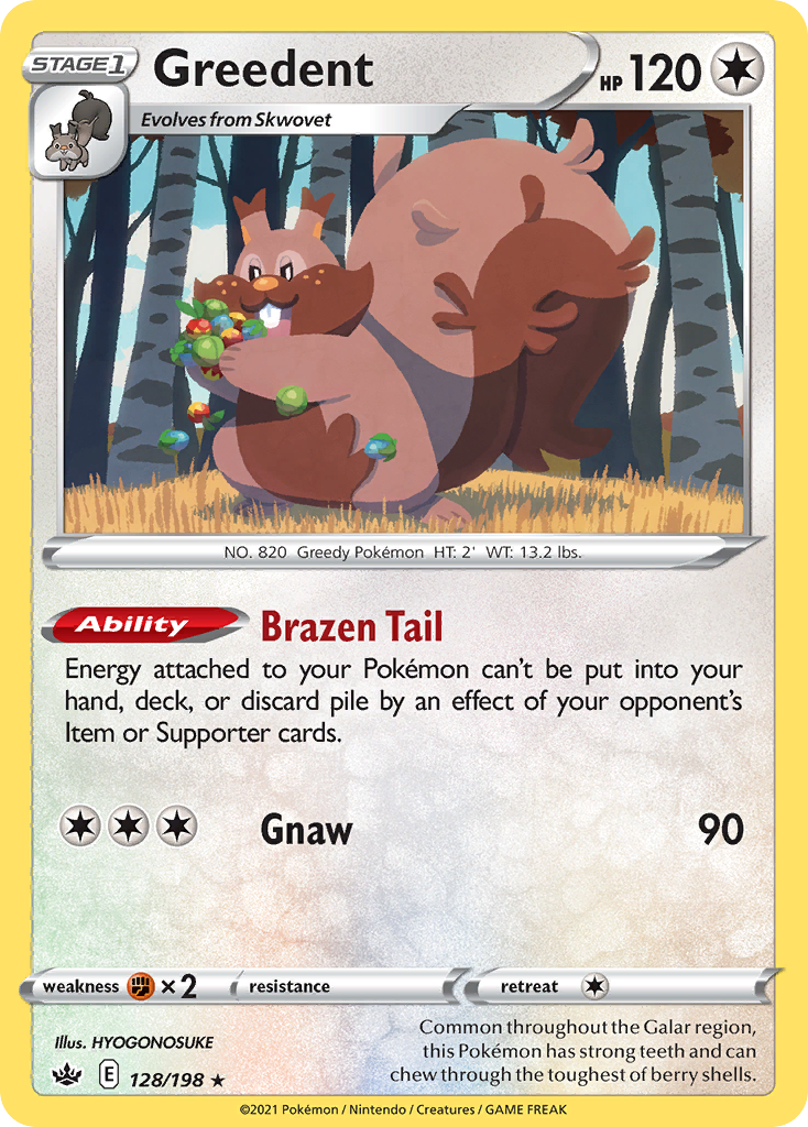 Chilling Reign Holo Greedent #128/198