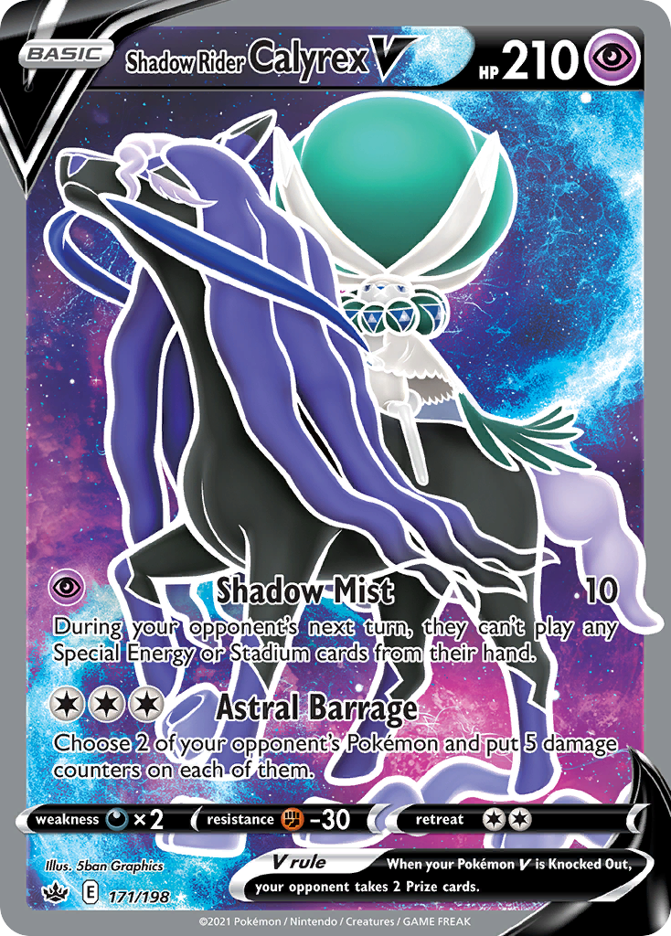 Chilling Reign Shadow Rider Calyrex V #171/198