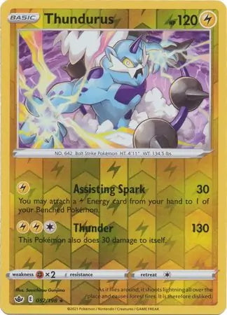 Chilling Reign Thundurus #52/198 reverse holo