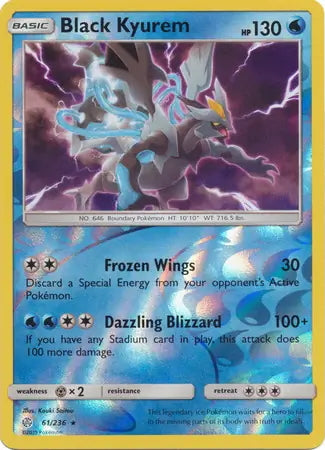 Cosmic Eclipse Black Kyurem #61/236 reverse holo