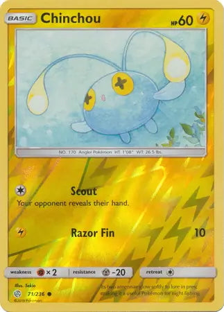 Cosmic Eclipse Chinchou #71/236 reverse holo
