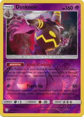Cosmic Eclipse Dusknoir #85/236 reverse holo