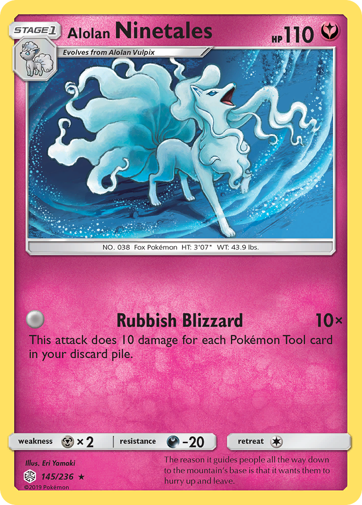 Cosmic Eclipse Holo Alolan Ninetales #145/236