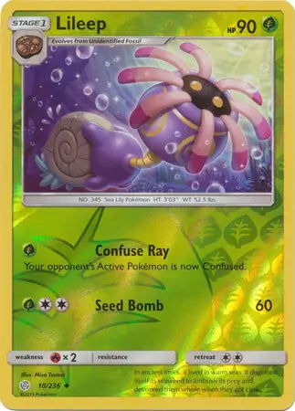 Cosmic Eclipse Lileep #10/236 reverse holo