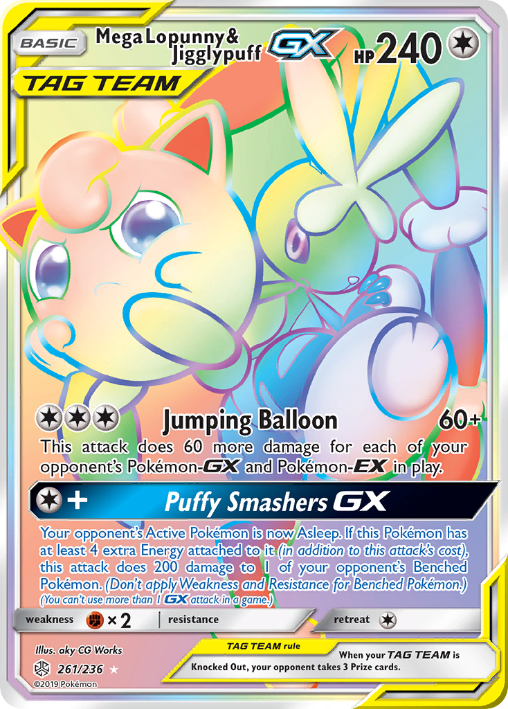 Cosmic Eclipse Mega Lopunny & Jigglypuff GX #261/236
