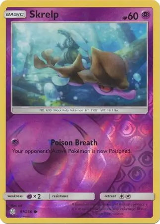 Cosmic Eclipse Skrelp #91/236 reverse holo