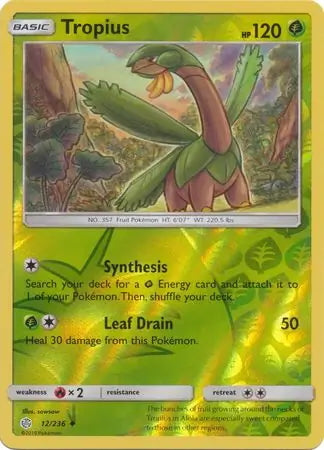 Cosmic Eclipse Tropius #12/236 reverse holo