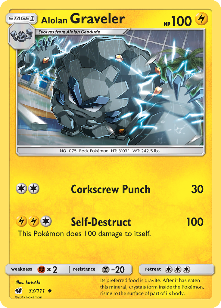 Crimson Invasion Alolan Graveler #33/111