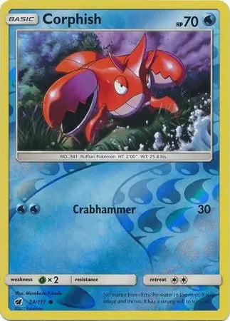 Crimson Invasion Corphish #24/111 reverse holo