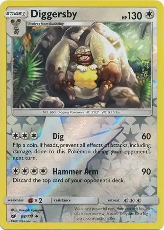 Crimson Invasion Diggersby #88/111 reverse holo