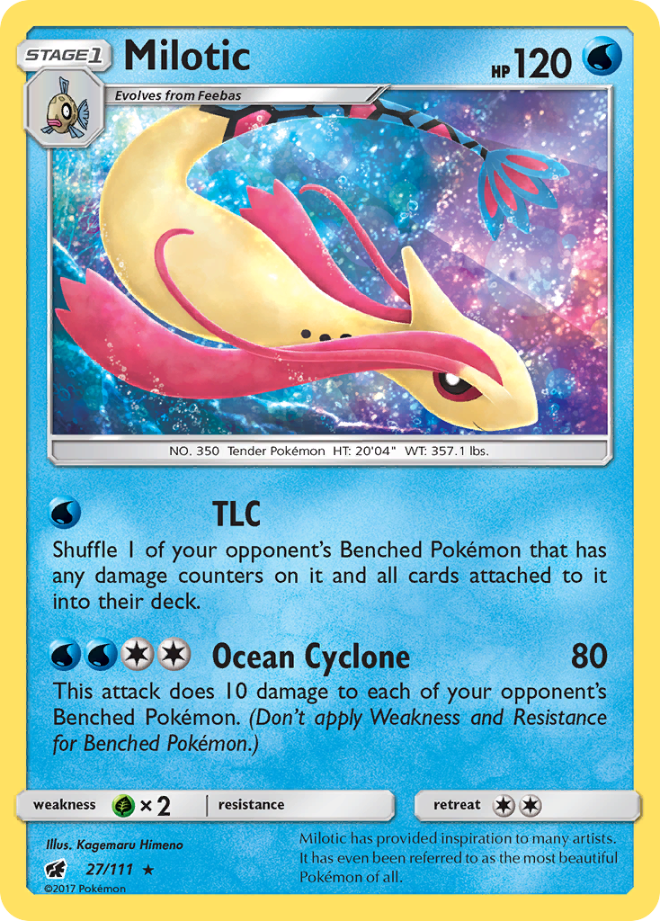 Crimson Invasion Holo Milotic #27/111