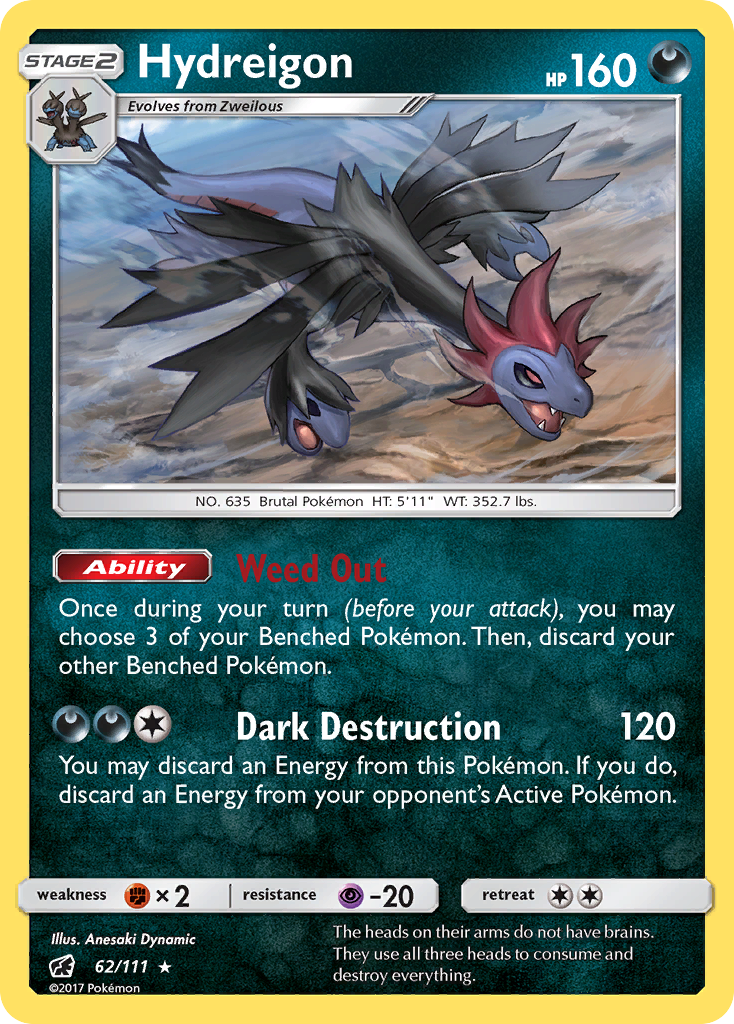 Crimson Invasion Non - Holo Hydreigon #62/111