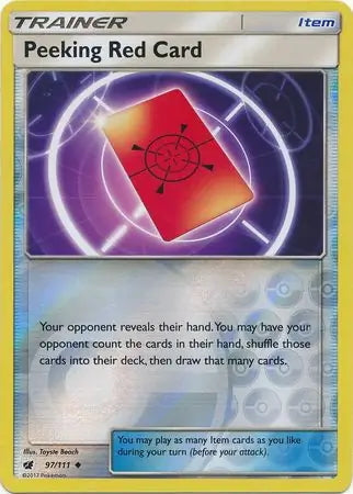 Crimson Invasion Peeking Red Card #97/111 reverse holo
