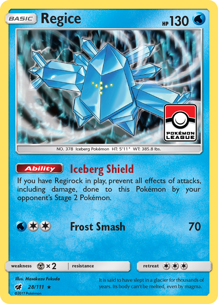 Crimson Invasion Holo Regice #28 Leage Promo