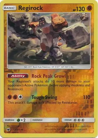 Crimson Invasion Regirock #53/111 reverse holo