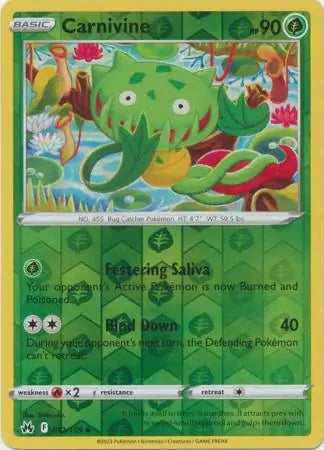 Crown Zenith Carnivine #12/159 reverse holo