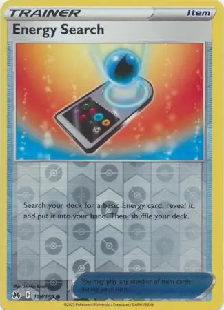 Crown Zenith Energy Search #128/159 reverse holo
