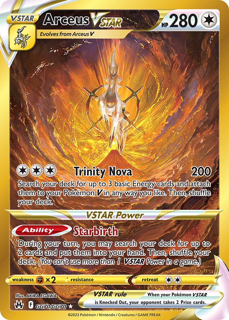 Crown Zenith Galarian Gallery Arceus VSTAR #GG70/70