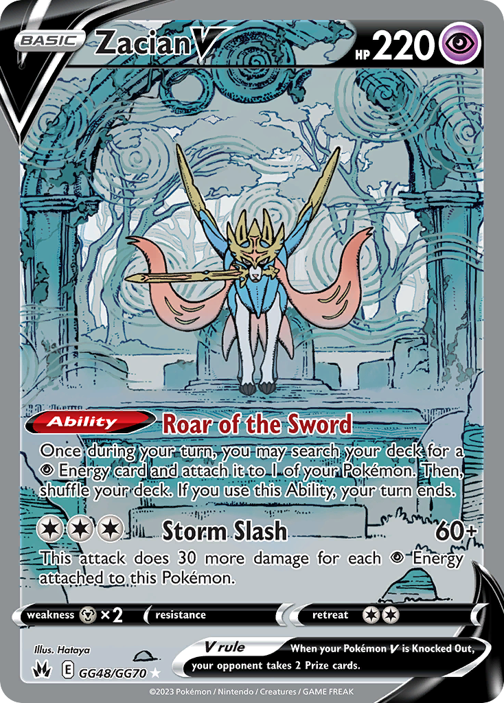 Crown Zenith Galarian Gallery Zacian V #GG48/70