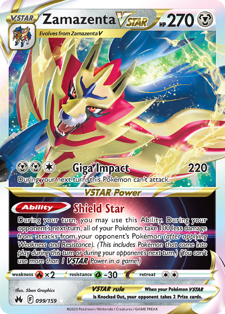 Crown Zenith Zamazenta VSTAR #99/159