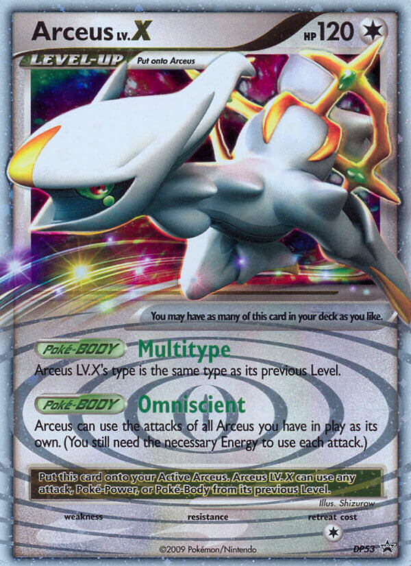 DP Black Star Promo Arceus LV.X #53
