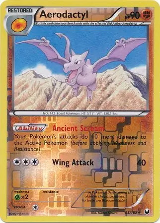 Dark Explorers Aerodactyl #53/108 reverse holo