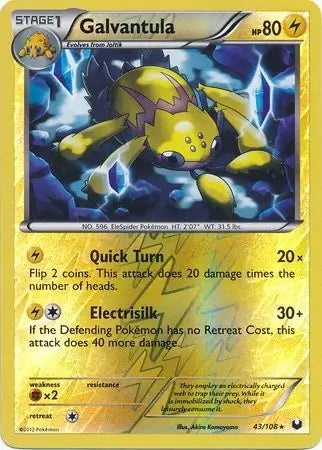Dark Explorers Galvantula #43/108 reverse holo