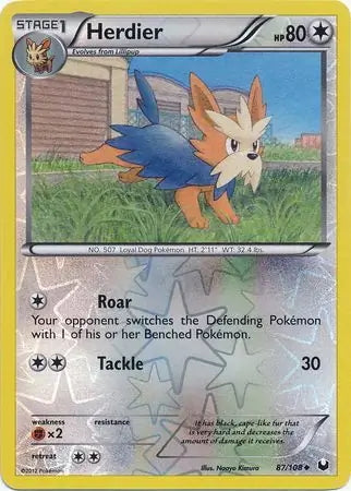 Dark Explorers Herdier #87/108 reverse holo