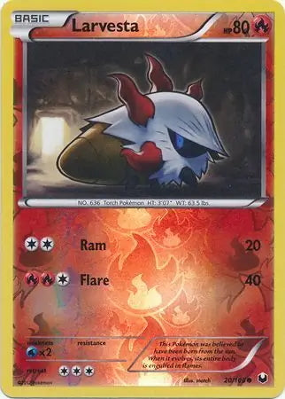Dark Explorers Larvesta #20/108 reverse holo