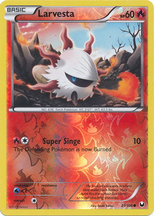 Dark Explorers Larvesta #21/108 reverse holo