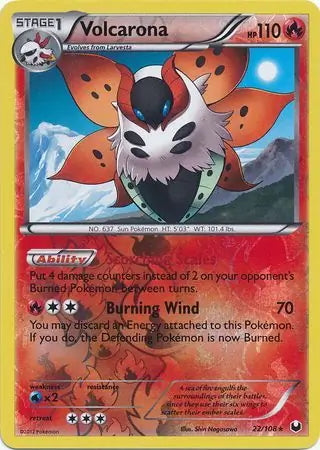 Dark Explorers Volcarona #22/108 reverse holo