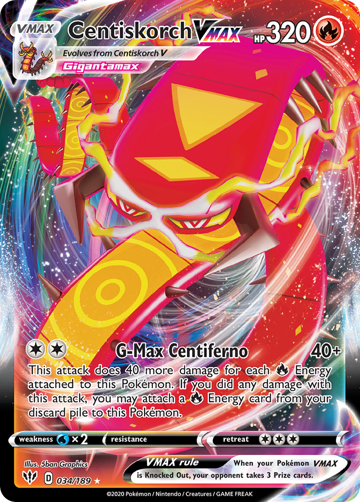 Darkness Ablaze Centiskorch VMAX #34/189