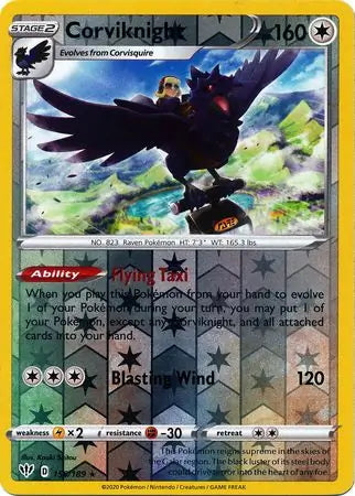 Darkness Ablaze Corviknight #156/189 reverse holo