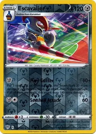 Darkness Ablaze Escavalier #124/189 reverse holo