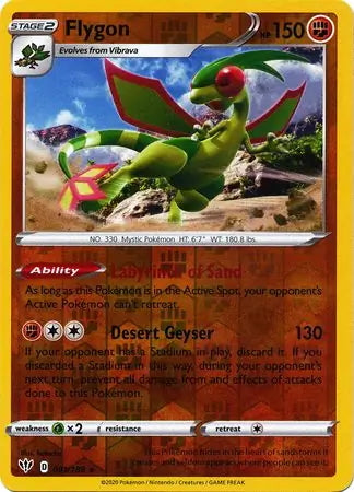 Darkness Ablaze Flygon #91/189 reverse holo