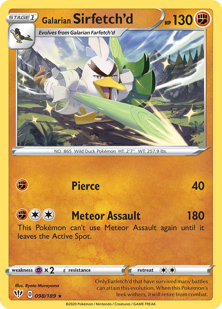 Darkness Ablaze Galarian Sirfetch’d #98/189