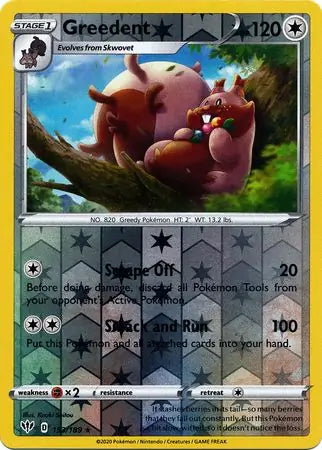 Darkness Ablaze Greedent #153/189 reverse holo