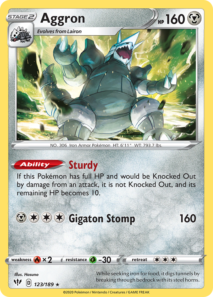 Darkness Ablaze Holo Aggron #123/189