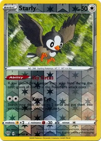 Darkness Ablaze Starly #145/189 reverse holo