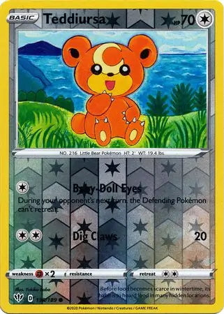 Darkness Ablaze Teddiursa #138/189 reverse holo