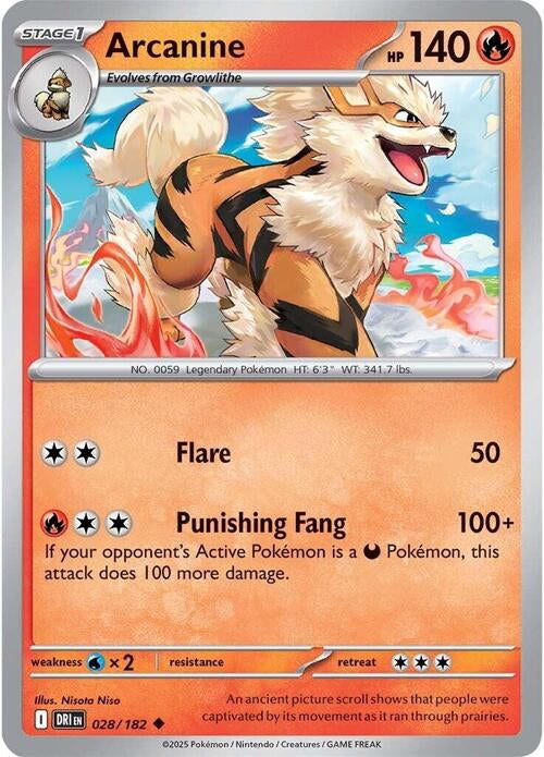 Destined Rivals Arcanine #28/182