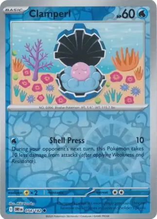 Destined Rivals Clamperl #54/182 reverse holo