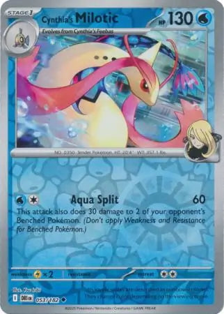 Destined Rivals Cynthia's Milotic #53/182 reverse holo