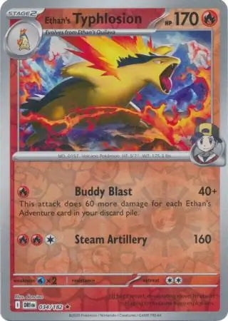 Destined Rivals Holo Ethan's Typhlosion #34/182 reverse holo
