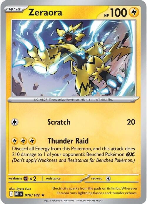 Destined Rivals Holo Zeraora #78/182
