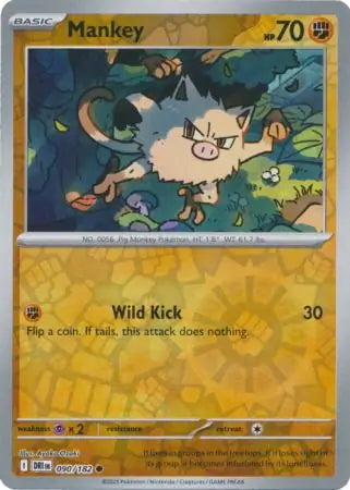 Destined Rivals Mankey #90/182 reverse holo
