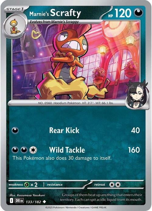 Destined Rivals Marnie's Scrafty #133/182