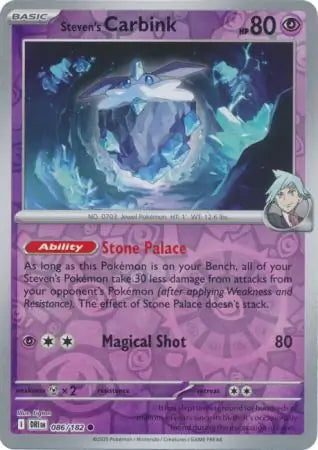 Destined Rivals Steven's Carbink #86/182 reverse holo