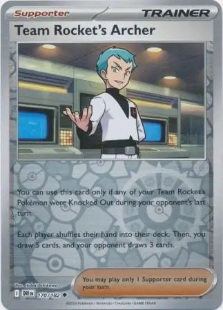 Destined Rivals Team Rocket's Archer #170/182 reverse holo