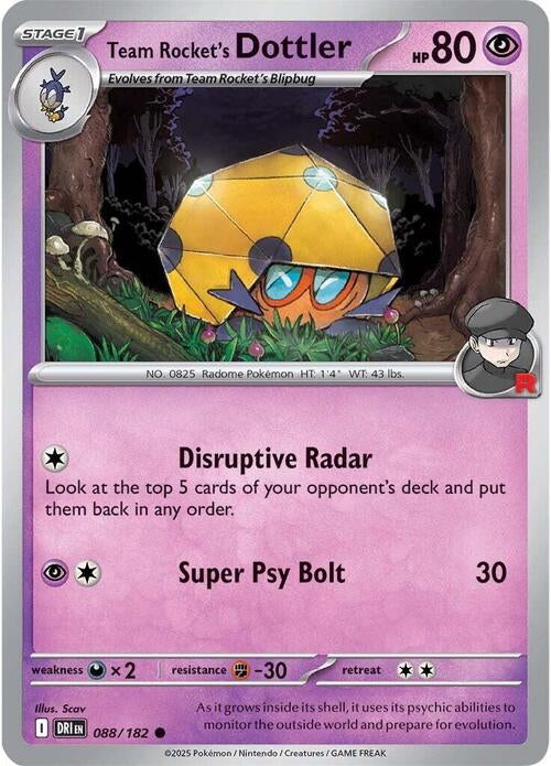 Destined Rivals Team Rocket's Dottler #88/182